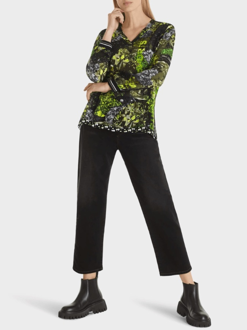 MARC CAIN SPORTS T 'WOODS' PRINTED TOP